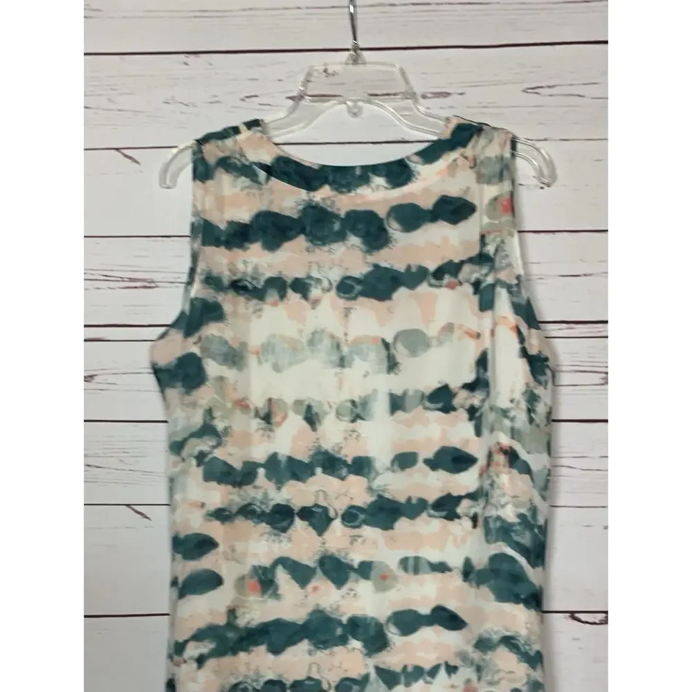 Cabi Women’s M Medium Gelato Watercolor Layered Sleeveless Spring Summer Top - Picture 10 of 13